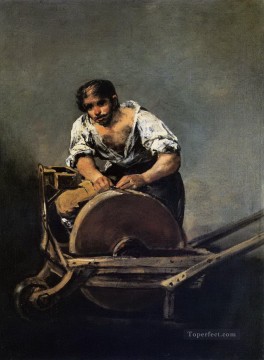  Knife Oil Painting - Knife Grinder Francisco de Goya